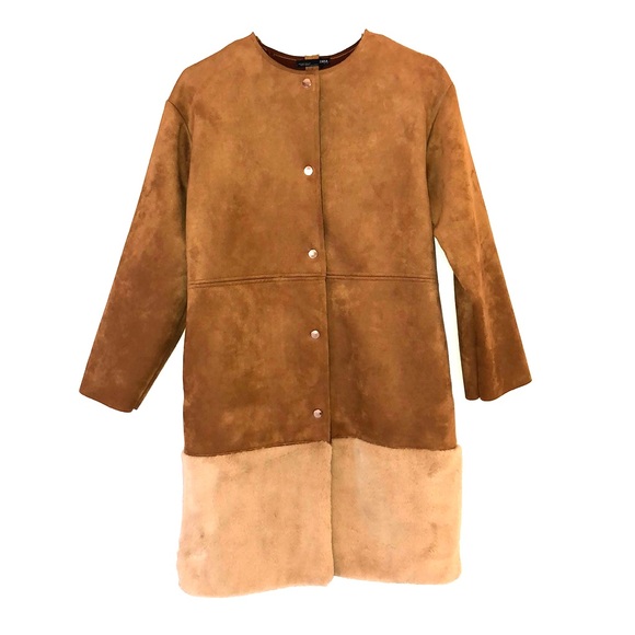 Zara faux suede/fur jacket - Picture 1 of 8
